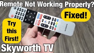 Skyworth TV Remote Not Working One or Several Buttons Not Working Ghosting FIXED [upl. by Codie]