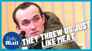 Captured Russian soldiers apologise for attacking Ukraine [upl. by Atiuqat]