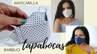 DIY Cómo hacer un Tapabocas  Cómo hacer Cubrebocas  Mascarilla 3D  Mascarilla de Tela  Barbijo [upl. by Elimay815]