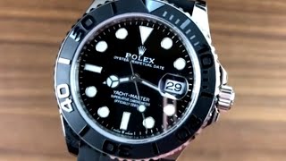 Rolex YachtMaster 42 Oysterflex Review  Ref 226659  White Gold amp Black Dial Masterpiece [upl. by Towroy]