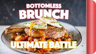 THE ULTIMATE BOTTOMLESS BRUNCH BATTLE  Sorted Food [upl. by Anaidirib]