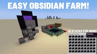 How To Make An Obsidian Farm Minecraft Java 120 [upl. by Colley47]