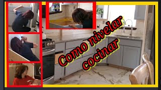 Como instalar y nivelar e gabinetes de cocina [upl. by Ornas722]