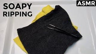 Soapy scourers ripping  picking and scratching ASMR [upl. by Atiram307]