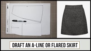 A Simple Way To Draft An ALine Or Flared Skirt For Beginners  Pattern Drafting  Bhooki [upl. by Rus262]