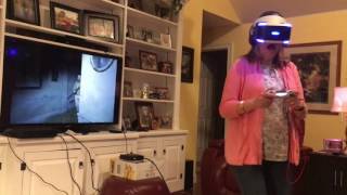 Mom mistakes PlayStation VR for real life [upl. by Releyks]