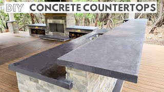 Concrete Countertops How to Pour In Place  Outdoor Kitchen Part 6 [upl. by Savvas]