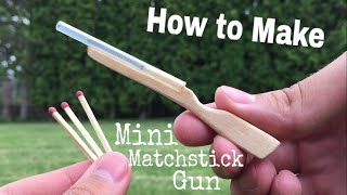 The Worlds Smallest Rifle that Shoots  Out of Popsicle Sticks  How to Make [upl. by Akinehs]