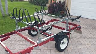 Harbor Freight Folding Kayak Trailer [upl. by Assilla467]