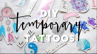 DIY Temporary Tattoos  Super Easy  Hermione Chantal [upl. by Devon915]