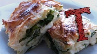 Turkish Borek Recipe  Filo Pastry  with Spinach and Cheese [upl. by Mages35]