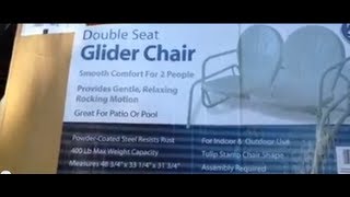 AmeriHome Double Seat Glider Chair assembly instructions MC [upl. by Nomaid]