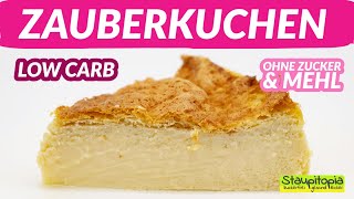 Zauberkuchen ohne Zucker  ein wahrhaft magischer Low Carb Kuchen I Low Carb Magic Cake Rezept [upl. by Remo]