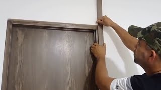 CÓMO INSTALAR MOLDURAS O TAPAJUNTAS PARA MARCOS DE PUERTAS [upl. by Pickett]