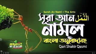 027 সূরা নমল Surah AnNaml  অনুবাদ سورة النمل পিপীলিকা  Qari Shakir Qasmi  mahfuz art of nature [upl. by Leahcin]