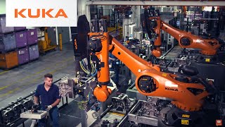 BMW Quality Assurance Using Large Robots Working Safely Next to People [upl. by Nairdad]