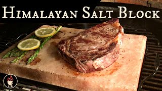 Grilling With A Himalayan Salt Block  Steak Cooked On A Salt Tile [upl. by Alliw]