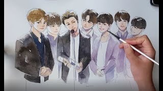 BTS BBMA Speedpaint [upl. by Earehs328]