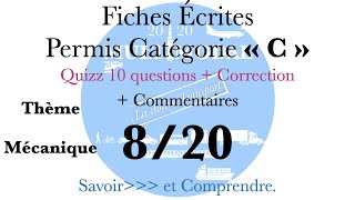 Fiches Écrites Permis C et Permis D Thème Mécanique 820 [upl. by Netsrek387]