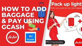 How To Add Baggage amp Pay Using GCASH l Airasia [upl. by Phillip498]