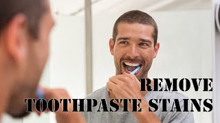 How to remove toothpaste stains from clothes 😬 [upl. by Conlee]