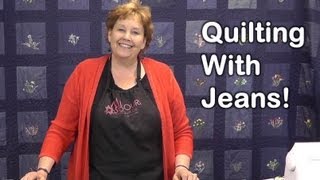 Quilt Using Old Jeans  Denim Quilting [upl. by Annaik741]