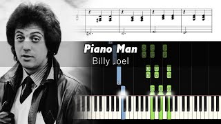 Billy Joel  Piano Man  Piano Tutorial  SHEETS  tbt [upl. by Kehsihba]