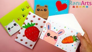 Cómo hacer SOBRES para tus cartas SIN PEGAMENTO Fácil  DIY  Easy ENVELOPES [upl. by Annairdna856]