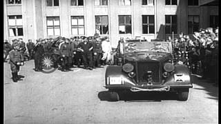 Heinrich Himmler and other German officers visit a camp near Minsk Belarus HD Stock Footage [upl. by Schuster]