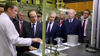 François Hollande visits Safran site in Montluçon [upl. by Calise]