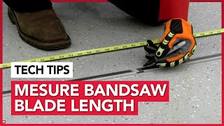 Sawbladecom demonstrates How to Measure the Length of a Bandsaw Blade [upl. by Horatius]