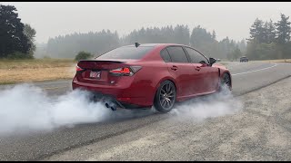 Lexus GSF Apexi Toms Exhaust Burnout [upl. by Llevert]