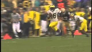 Denard Robinson 87 Yard TD Run Notre Dame 2010 [upl. by Amlez821]