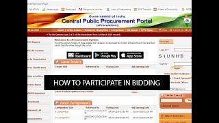 Participate in Online Bidding Eprocurement [upl. by Okomot]