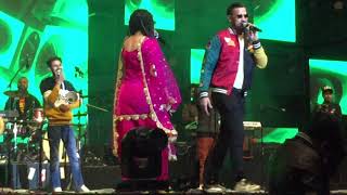 Garry Sandhu and Jasmine sandlas live Jaipur at Gaana crossblade music festival 2019 JECC live [upl. by Ahsiemat944]