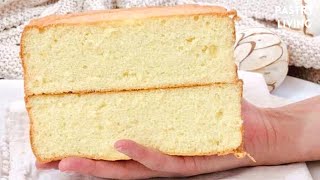 FLUFFY Vanilla Sponge Cake Recipe  The BEST Genoise Sponge Cake [upl. by Ardnovahs]