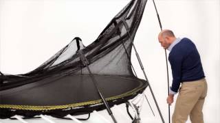 Springfree Trampoline Installation Raising Net [upl. by Yruama]