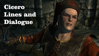 Every Cicero Line and Dialogue in Skyrim [upl. by Attenej489]