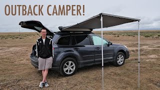 A Clever Subaru Outback Camping Setup SUV Camper Build [upl. by Annovad]