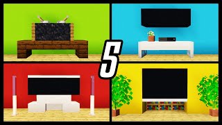 Minecraft 5 TV Designs to Improve Your House Easy Build Hacks [upl. by Yaron461]