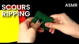 Scourers ripping dry amd soapy ASMR [upl. by Peria]