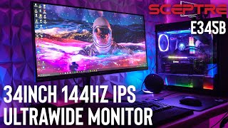 Sceptre 34inch Ultrawide 144hz IPS Monitor Unboxing amp First Impressions E345B [upl. by Esilrac722]