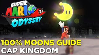 Super Mario Odyssey Cap Kingdom Moon Locations  100 Guide [upl. by Letnahc663]