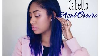 Tutorial Cabello Azul Oscuro ♡ DIY Dark Blue Hair [upl. by Taryne505]