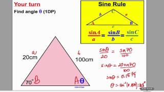 Sine and Cosine Rule 1 GCSE Higher Maths Tutorial 17 [upl. by Jasmina]