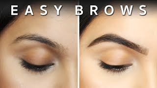 EASY BROWS  Beginners Eyebrow Tutorial [upl. by Haianeb]