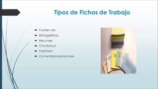 Tipos de Fichas de Trabajo [upl. by Aneelak11]