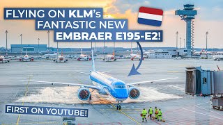 TRIPREPORT  KLM Royal Dutch Airlines ECONOMY  Berlin  Amsterdam  Embraer E195E2 [upl. by Eimam]