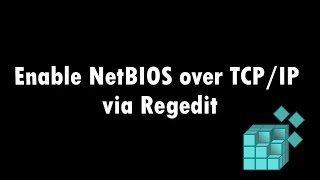 Enable NetBIOS over TCPIP via Regedit [upl. by Bouchard505]