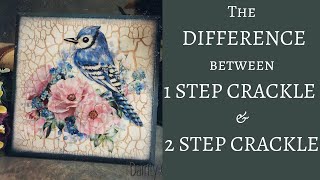 1 amp 2 STEP CRACKLE EXPLAINED  DECOUPAGE FOR BEGINNERS [upl. by Nylynnej997]